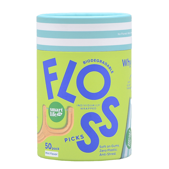 SmartLifeco Individual Wrapped Floss Picks - Mint
