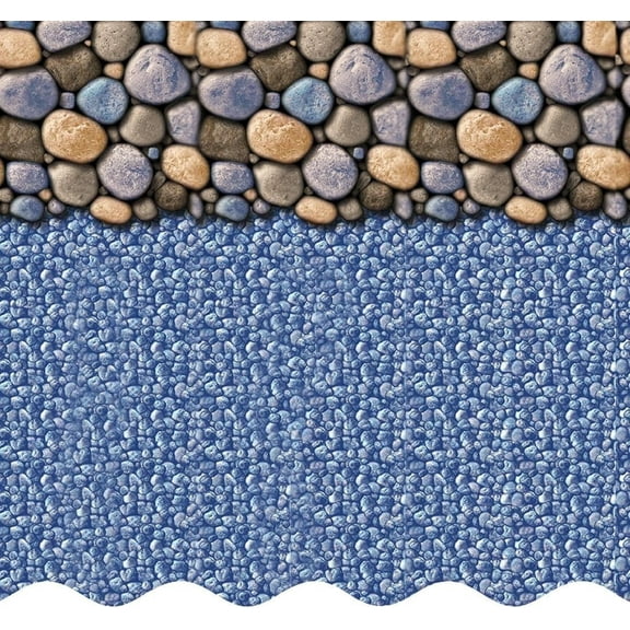 SmartLine 12' Round Seaside Lagoon Overlap Above Ground Swimming Pool Liner, 48"/52" Height, 25 Gauge