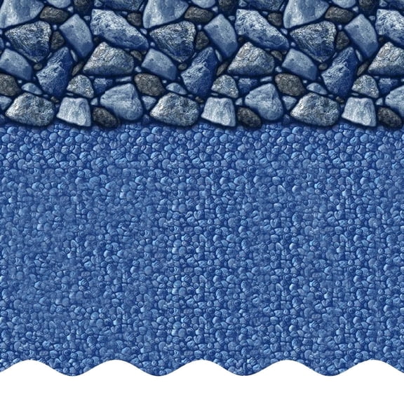 SmartLine 12' x 18' Oval Coastal Rock Overlap Above Ground Swimming Pool Liner, 48"/52" Height, 20 Gauge