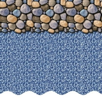 SmartLine 12' x 18' Oval Seaside Lagoon Overlap Swimming Pool Liner, 54" H, 25 Gauge