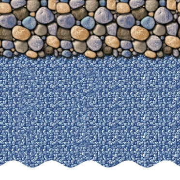 SmartLine 12' x 18' Oval Seaside Lagoon Overlap Swimming Pool Liner, 54" H, 25 Gauge