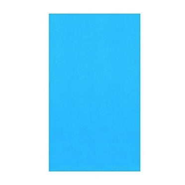 SmartLine 12' x 18' Oval Solid Blue Overlap Swimming Pool Liner 48"/52" Height 20 Gauge
