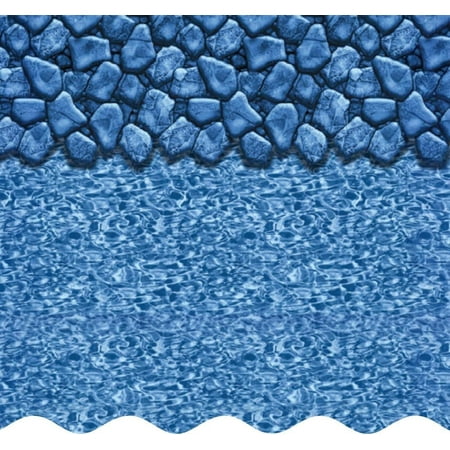 SmartLine 12' x 24' Rectangular Boulder Swirl Beaded Liner for Kayak Pools - 5½' Deep End, 25 Gauge