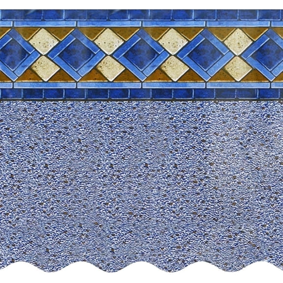 SmartLine 15' Round Mosaic Diamond Unibead Above Ground Swimming Pool Liner, 52" Height, 25 Gauge