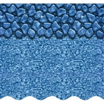 SmartLine 15' x 21' Oval Boulder Swirl Overlap Above Ground Swimming Pool Liner, 48"/52" Height, 25 Gauge