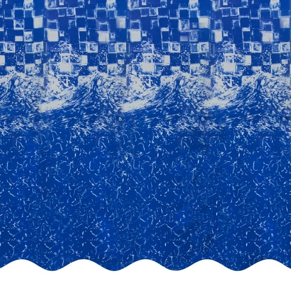 SmartLine 15' x 24' Oval Tidal Surge Overlap Above Ground Swimming Pool Liner, 54" Height, 20 Gauge
