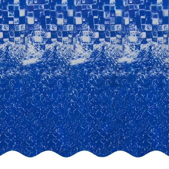 SmartLine 15' x 30' Oval Tidal Surge Overlap Above Ground Swimming Pool Liner, 54" Height, 20 Gauge