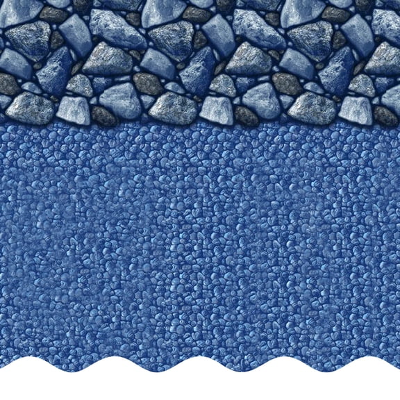 SmartLine 16' Round Coastal Rock Overlap Above Ground Swimming Pool Liner, 48"/52" Height, 25 Gauge