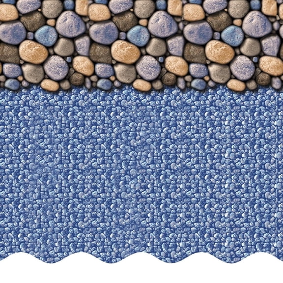 SmartLine 16' x 24' Oval Seaside Lagoon Overlap Above Ground Swimming Pool Liner, 48"/52" Height, 25 Gauge