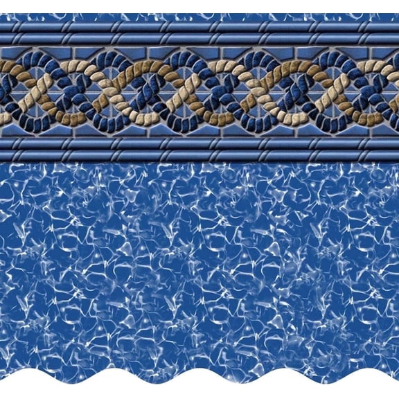 SmartLine 16' x 24' Rectangular Mystri Gold Beaded Liner for Use with Kayak Pools - 4' Flat Bottom - 25 Gauge