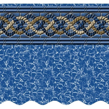 SmartLine 16' x 24' Rectangular Mystri Gold Replacement Beaded Liner for Use with Fanta-Sea Pool - 4' Flat Bottom, 20 Gauge
