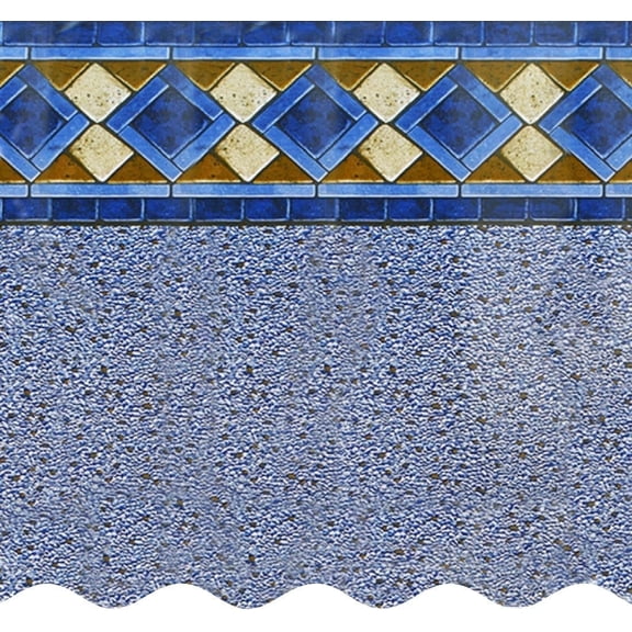 SmartLine 16' x 32' Oval Mosaic Diamond Unibead Above Ground Swimming Pool Liner, 52" Height, 25 Gauge
