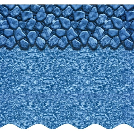 SmartLine 16' x 32' Rectangular Boulder Swirl Replacement Beaded Liner for Use with Fanta-Sea Pool - 4' Flat Bottom, 25 Gauge