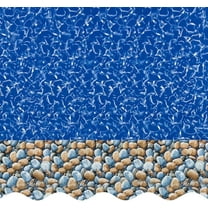 SmartLine 18' Round Bedrock Overlap Above Ground Swimming Pool Liner, 48"/52" Height, 25 Gauge