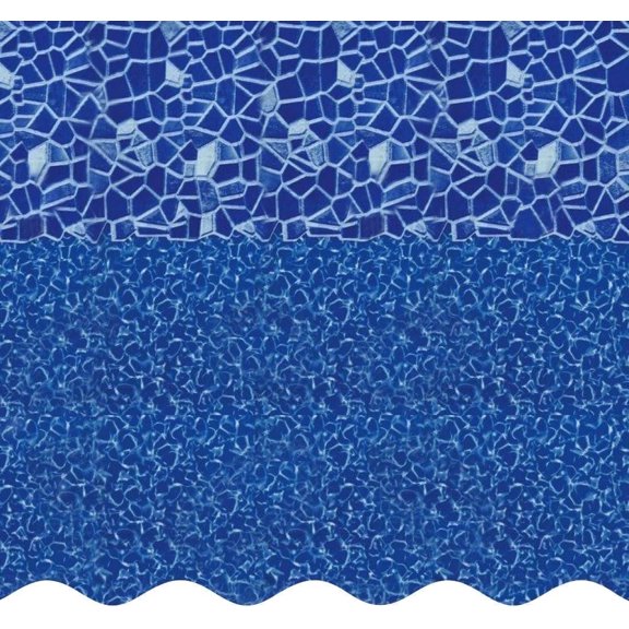 SmartLine 18' Round Cracked Glass Overlap Above Ground Swimming Pool Liner, 48"/52" Height, 25 Gauge