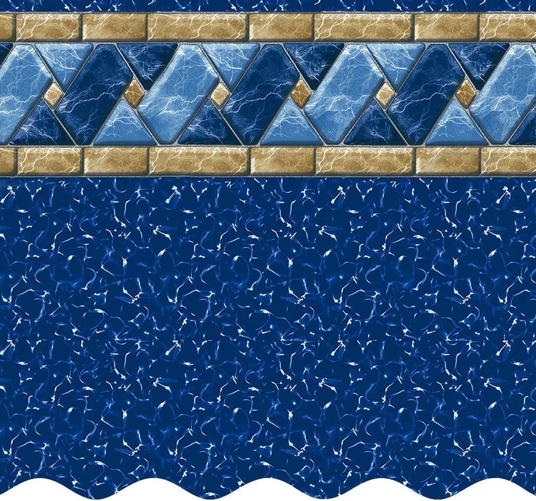 SmartLine 18' Round Lakeview Gold Unibead Above Ground Swimming Pool ...