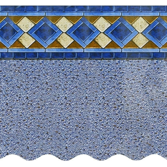 SmartLine 18' Round Mosaic Diamond Unibead Above Ground Swimming Pool Liner, 52" Height, 25 Gauge