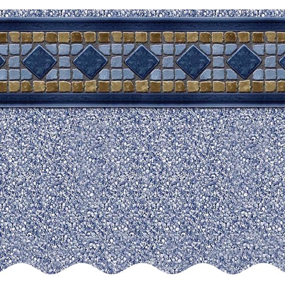 SmartLine 18' x 33' Oval Laguna Unibead Above Ground Swimming Pool Liner, 48" Height, 25 Gauge