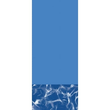 Swimline International LI1833SB 18 x 33 ft. & 48 x 52 in. Overlap Blue Wall & Swirl Floor Oval ABG Liner