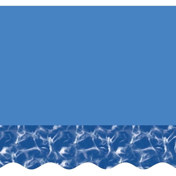 SmartLine 20' Round Swirl Bottom Overlap Above Ground Swimming Pool Liner, 48"/52" Height, 25 Gauge