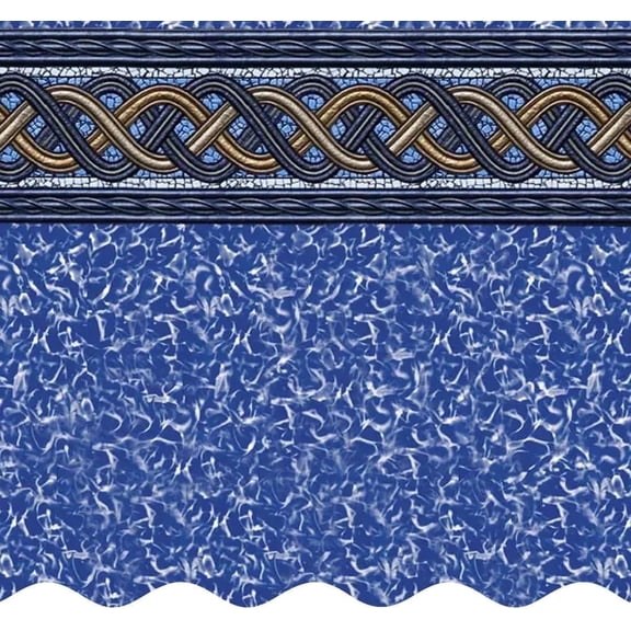 SmartLine 21' Round Braided Shimmer Unibead Above Ground Swimming Pool Liner, 52" Height, 25 Gauge