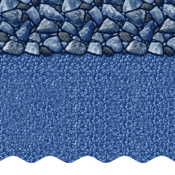SmartLine 21' Round Coastal Rock Overlap Above Ground Swimming Pool Liner, 48"/52" Height, 20 Gauge