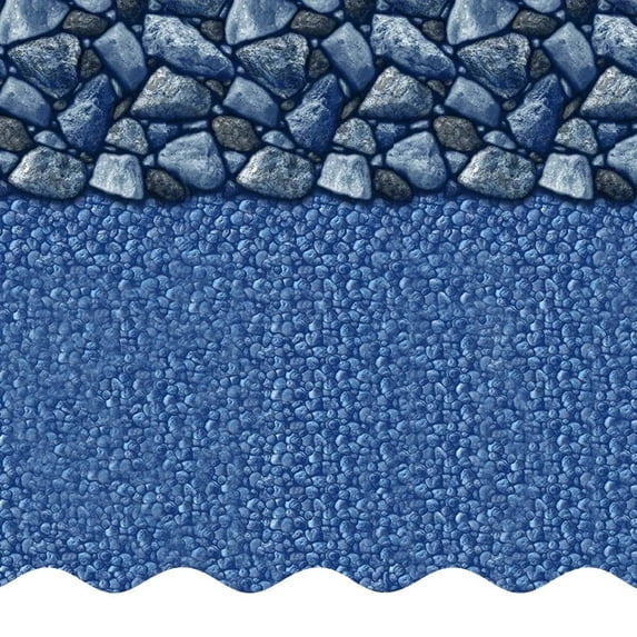 SmartLine 21' x 41' Oval Coastal Rock Overlap Above Ground Swimming Pool Liner, 54" Height , 25 Gauge