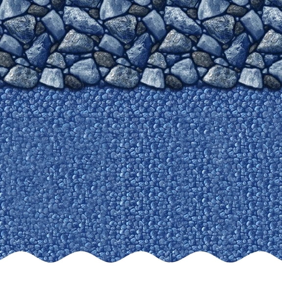 SmartLine 24' Round Coastal Rock Unibead Above Ground Swimming Pool Liner, 52" Height , 25 Gauge