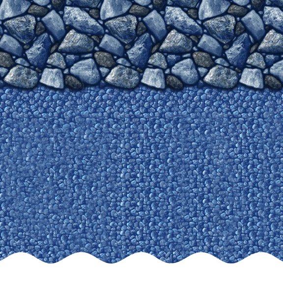 SmartLine 24' Round Coastal Rock Overlap Above Ground Swimming Pool Liner, 48"/52" Height, 20 Gauge