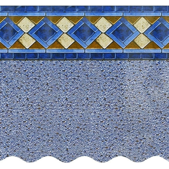 SmartLine 24' Round Mosaic Diamond Unibead Above Ground Swimming Pool Liner, 48" Height, 25 Gauge