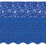 SmartLine 24' Round Cracked Glass Overlap Above Ground Swimming Pool Liner, 48"/52" Height, 25 Gauge