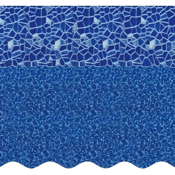 SmartLine 24' Round Cracked Glass Overlap Above Ground Swimming Pool Liner, 48"/52" Height, 25 Gauge