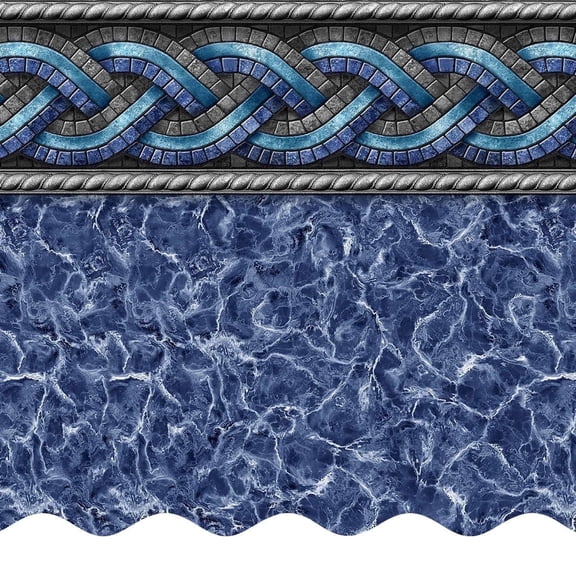 SmartLine 24' Round Roma Unibead Above Ground Swimming Pool Liner, 52" Height, 30 Gauge