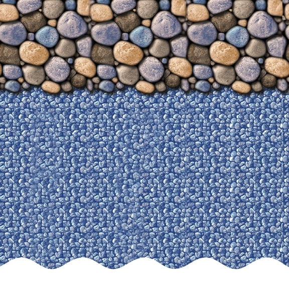 SmartLine 24' Round Seaside Lagoon Overlap Above Ground Swimming Pool Liner, 48"/52" Height, 25 Gauge