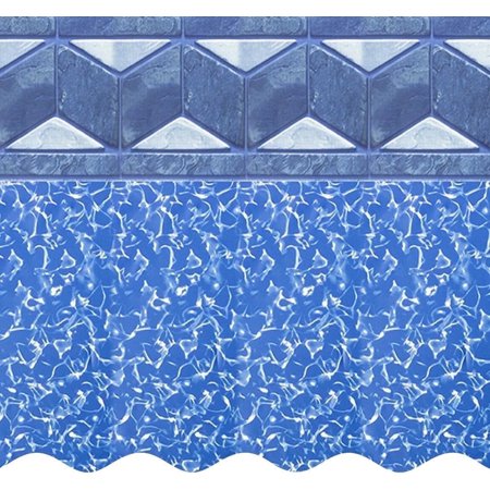 SmartLine 24' Round Tuscan Unibead Above Ground Swimming Pool Liner, 52" Height, 25 Gauge