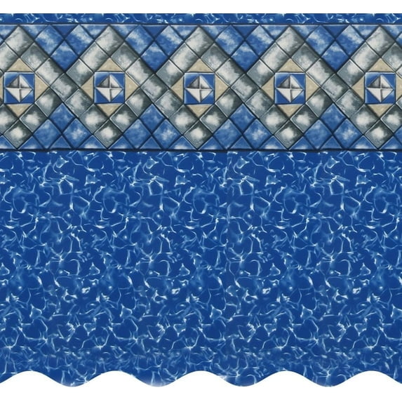 SmartLine 27' Round Manor Unibead Above Ground Swimming Pool Liner, 52" Height, 25 Gauge