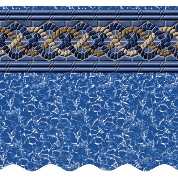 SmartLine 27' Round Mystri Gold Unibead Above Ground Swimming Pool Liner, 48" Height, 20 Gauge