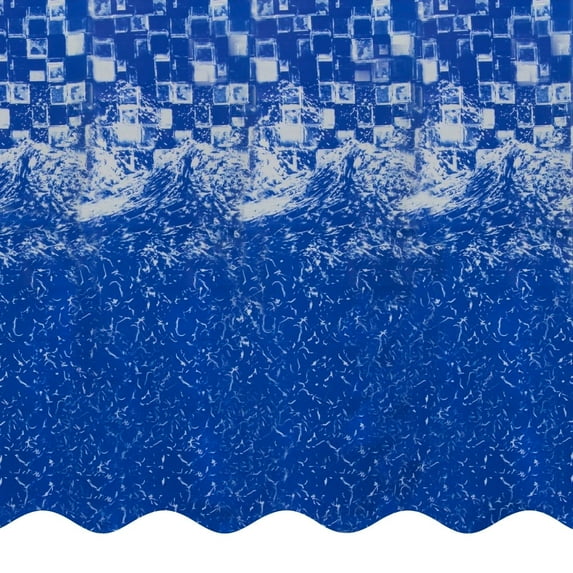 SmartLine 28' Round Tidal Surge Overlap Above Ground Swimming Pool Liner, 54" Height, 20 Gauge