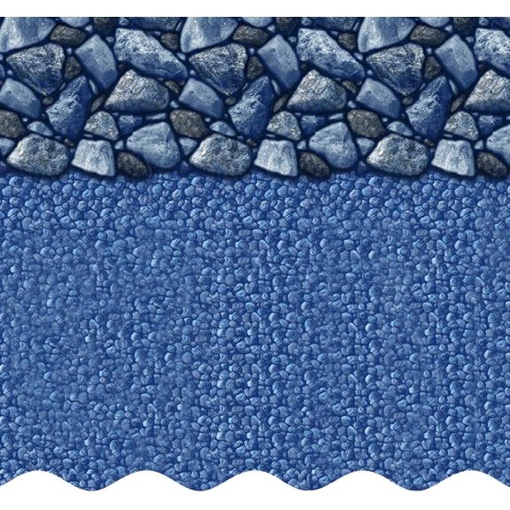 SmartLine 30' Round Coastal Rock Overlap Above Ground Swimming Pool Liner, 54" Height, 25 Gauge