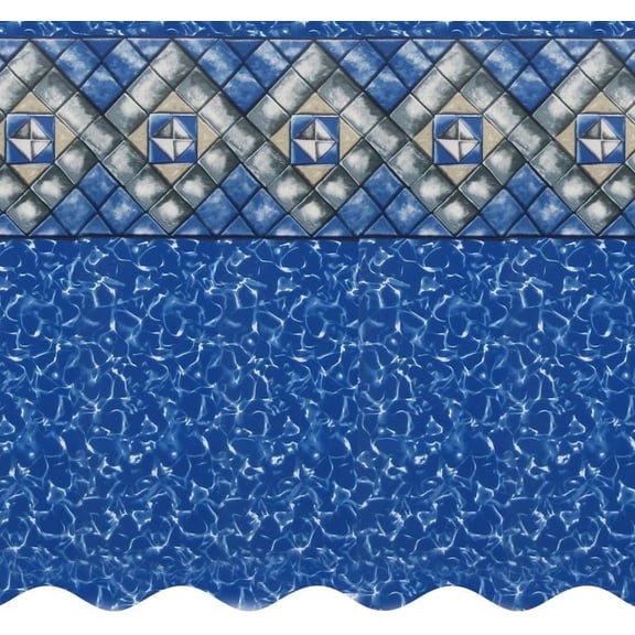 SmartLine 30' Round Manor Unibead Above Ground Swimming Pool Liner, 52" Height, 20 Gauge