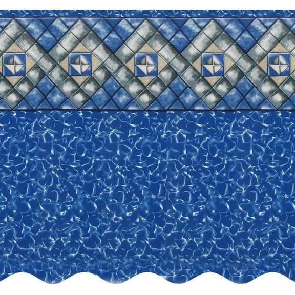 SmartLine 30' Round Manor Unibead Above Ground Swimming Pool Liner, 52" Height, 20 Gauge