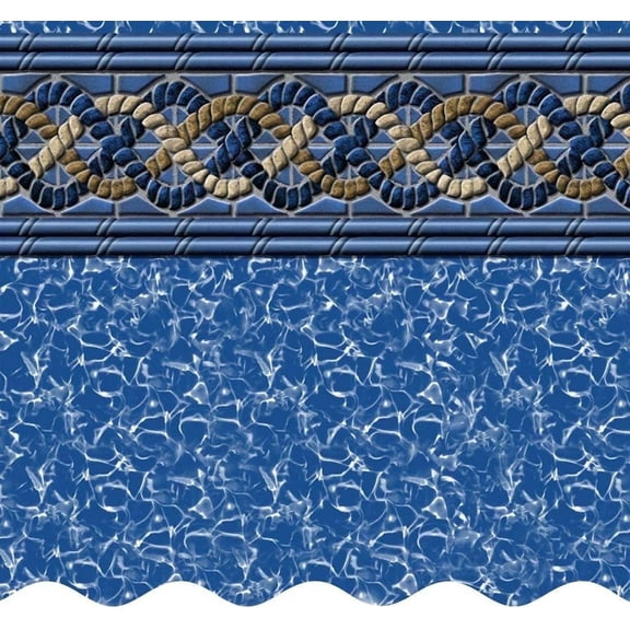 SmartLine 30' Round Mystri Gold Unibead Above Ground Swimming Pool Liner, 48" Height, 20 Gauge