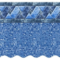 SmartLine 30' Round Stone Harbor Unibead Above Ground Swimming Pool Liner, 52" Height, 20 Gauge