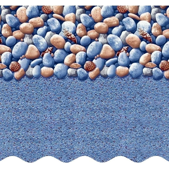 SmartLine 33' Round Rock Island Overlap Above Ground Swimming Pool Liner, 48/52" Height, 20 Gauge