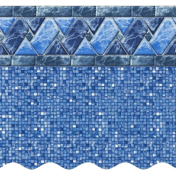 SmartLine 33' Round Stone Harbor Unibead Above Ground Swimming Pool Liner, 52" Height, 20 Gauge