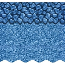 SmartLine 15' x 30' Oval Boulder Swirl Unibead Above Ground Swimming Pool Liner, 52" Height, 25 Gauge