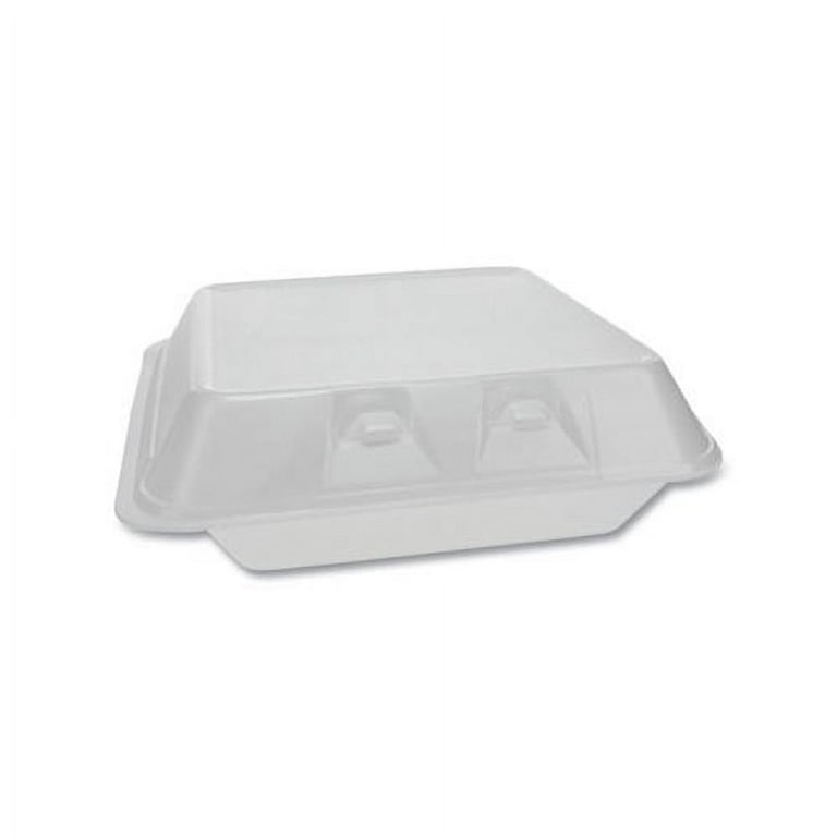 SmartLock Foam Hinged Lid Container, Large, 3-Compartment, 9 x 9.25 x 3.25, White, 150/Carton SmartLock Foam Hinged Lid Container, Large, 3-Compartment, 9 x 9.25 x 3.25, White, 150/Carton