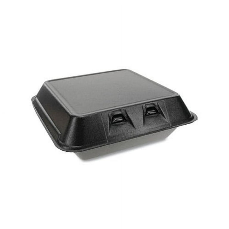 SmartLock Foam Hinged Lid Container, Large, 9 x 9.13 x 3.25, Black, 150/Carton SmartLock Foam Hinged Lid Container, Large, 9 x 9.13 x 3.25, Black, 150/Carton
