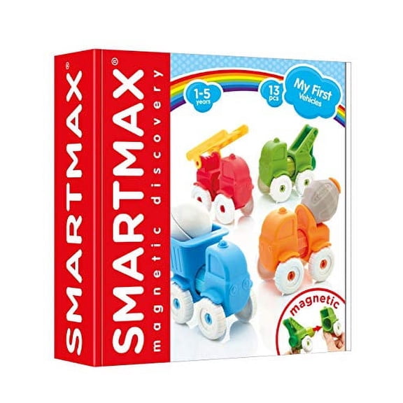 SmartMax My First Vehicles Magnetic Building Blocks Tile Set 13 Piece Ages 1+