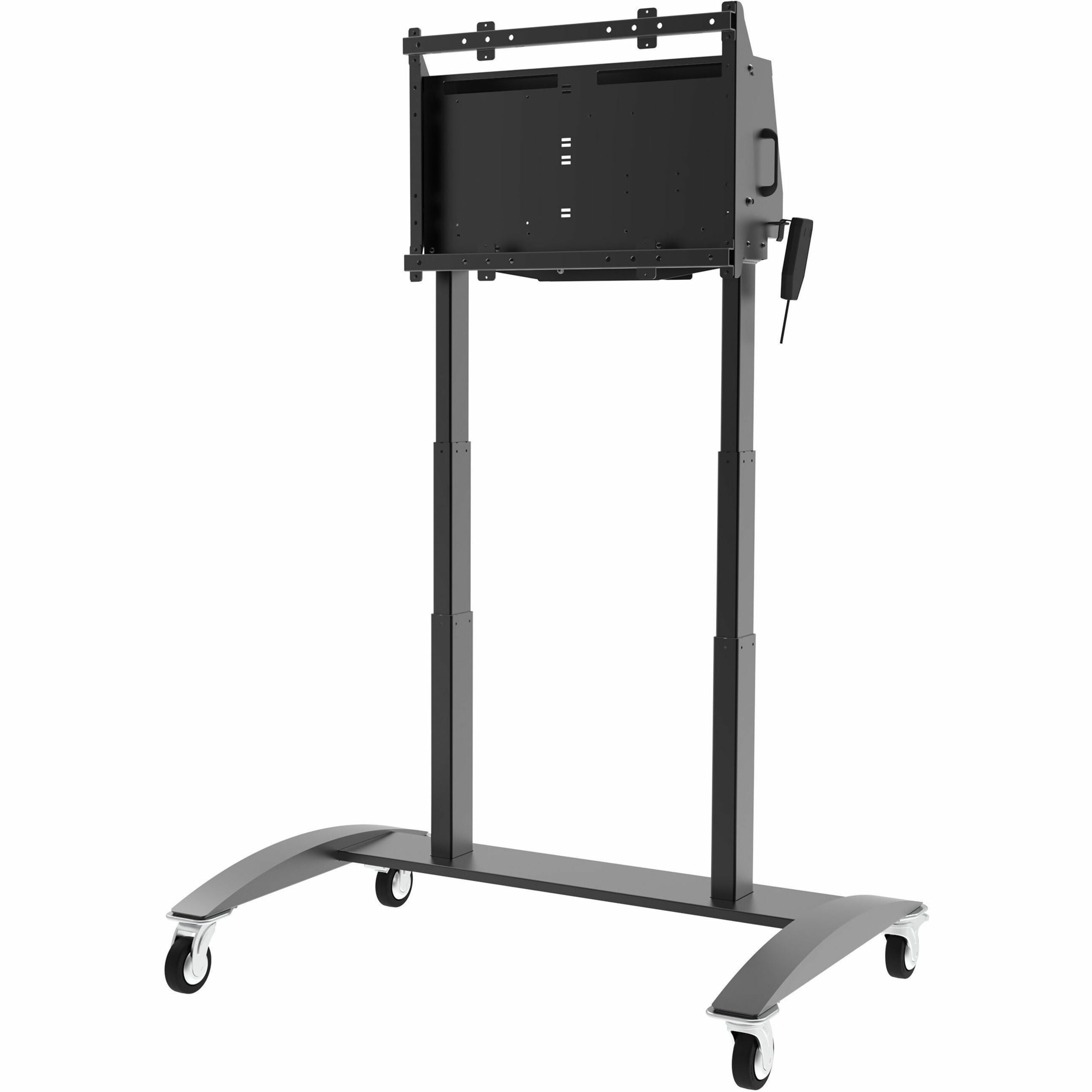 Peerless-AV SmartMount - Cart for interactive flat panel / mini PC (motorized) - black - screen size: 42"-86" - floor-standing